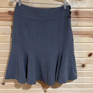 Anthropologie Gray Flare Skirt